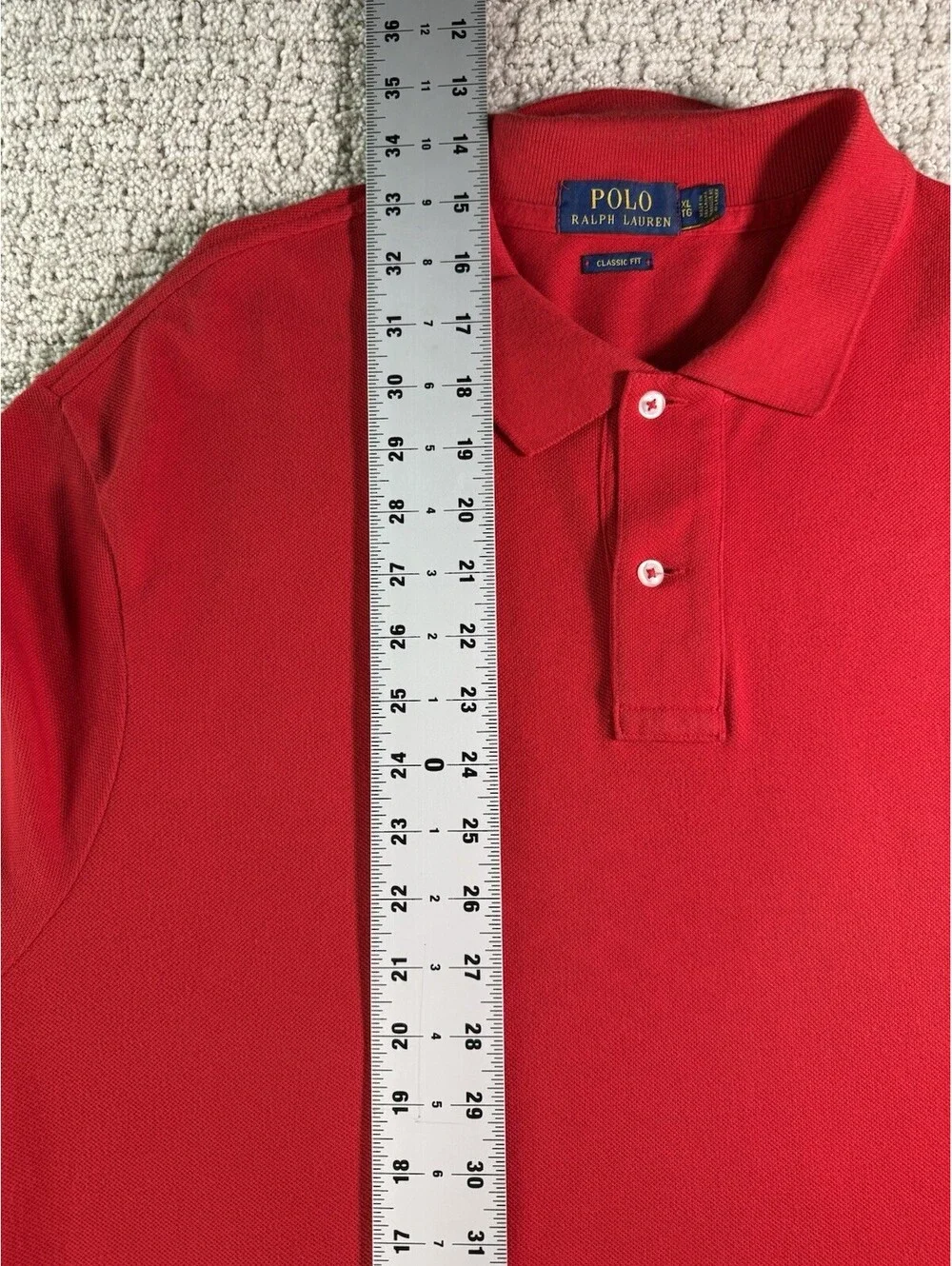 Polo Ralph Lauren Shirt Mens XL Red Pony Classic Fit Preppy Tall Cotton Office